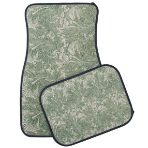 Tulip Pattern (by William Morris) Car Floor Mat