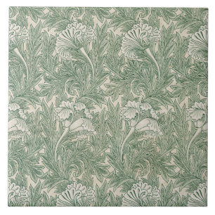 Tulip Pattern (by William Morris) Ceramic Tile