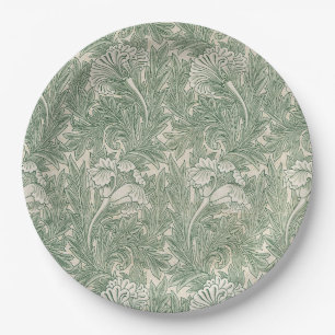 Tulip Pattern (by William Morris) Paper Plates