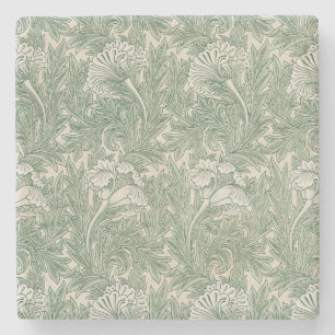 Tulip Pattern (by William Morris) Stone Coaster