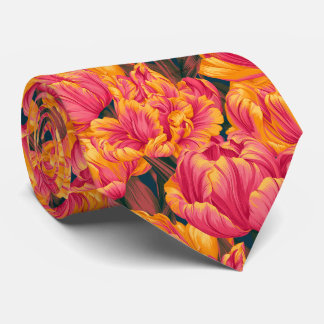 Tulip Pattern Groom Garden Wedding Neck Tie