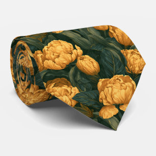 Tulip Pattern Groom Reception Wedding  Neck Tie
