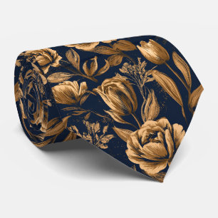Tulip Pattern Groomsman Budget Wedding Neck Tie