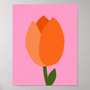 Tulip Pink And Orange Poster