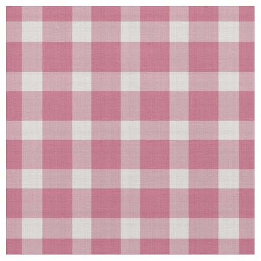 Tulip Pink Gingham Plaid checks Fabric
