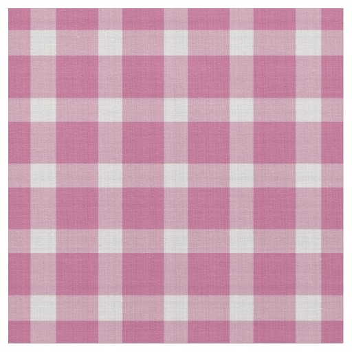 Tulip Pink gingham Plaid Fabric