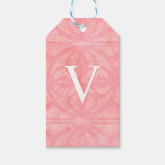 Tulip Pink Monogrammed Watercolor Gift Tags