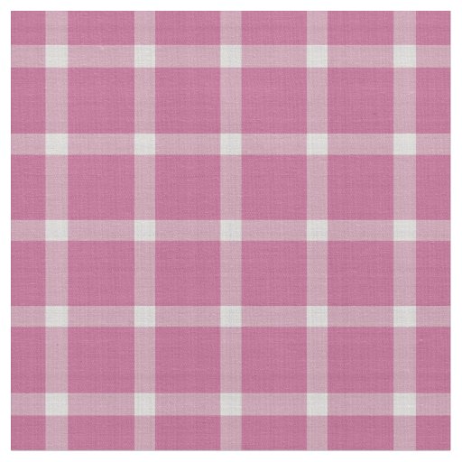 Tulip Pink Windowpane Plaid Fabric