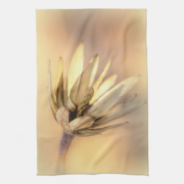 Tulip Poplar Empty Seed Pod Kitchen Towel (Vertical)