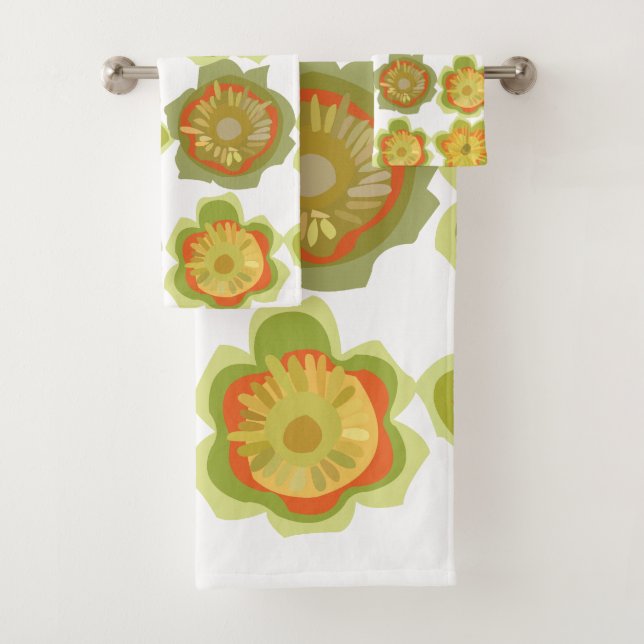Tulip Poplar Flower Floral  Bath Towel Set (Insitu)