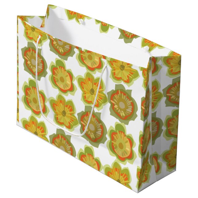 Tulip Poplar Flower Floral Large Gift Bag (Front Angled)