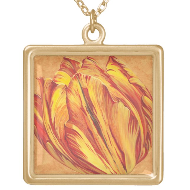 Tulip Power I Gold Plated Necklace (Front)