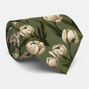 Tulip Print Best Man Corporate Neck Tie