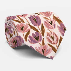 Tulip Print Businessman Business Suit Neck Tie