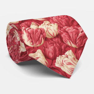 Tulip Print Father Day Business Attire Neck Tie