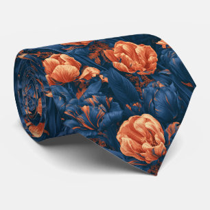 Tulip Print Father Groom Spring Wedding Neck Tie