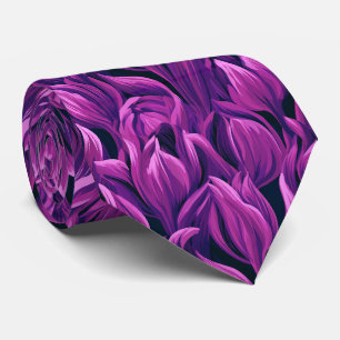 Tulip Print Menswear Beach Wedding Neck Tie