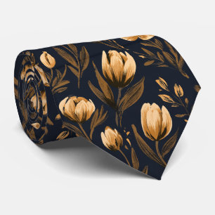 Tulip Print Uncle Fall Wedding Neck Tie