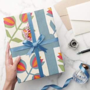 Tulip quilt wrapping paper