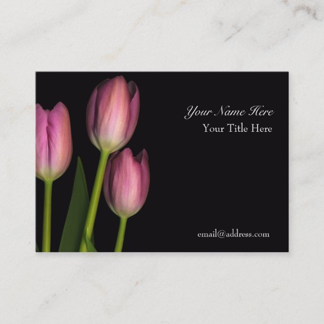 Tulip Reflection Business Card... - Customized Business Card (Front)