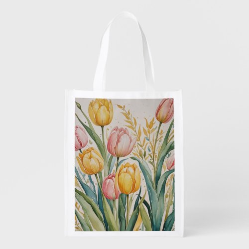 Tulip Reverie Grocery Bag