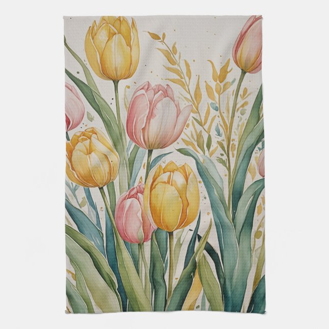 Tulip Reverie Kitchen Towel (Vertical)