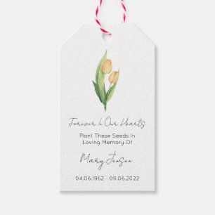 Tulip Seed Packet Funeral Gift Tags
