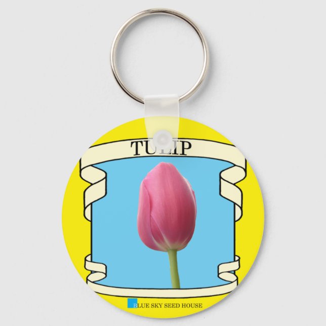 Tulip Seed Packet Keychain (Front)