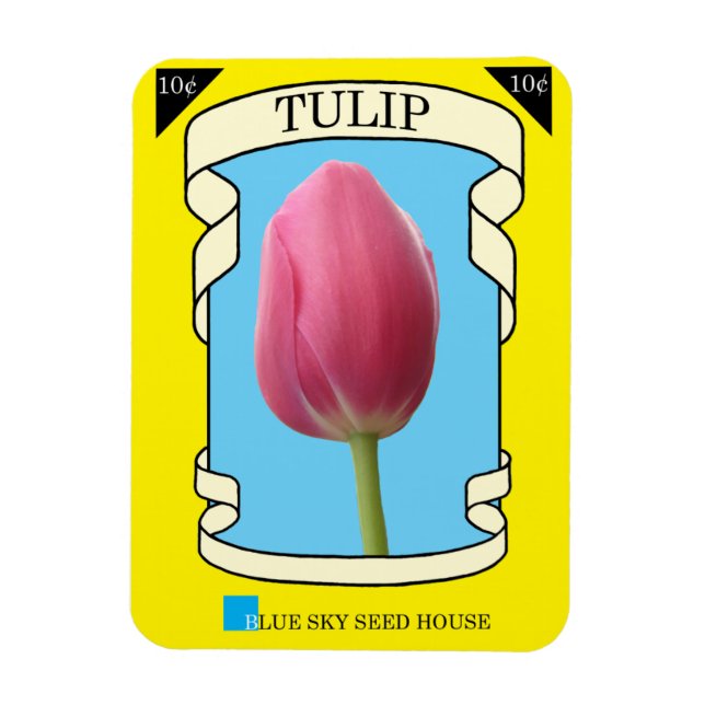 Tulip Seed Packet Magnet (Vertical)