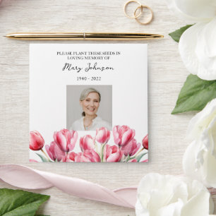 Tulip Seed Packet Memorial Funeral Envelope