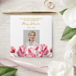 Tulip Seed Packet Memorial Funeral Envelope