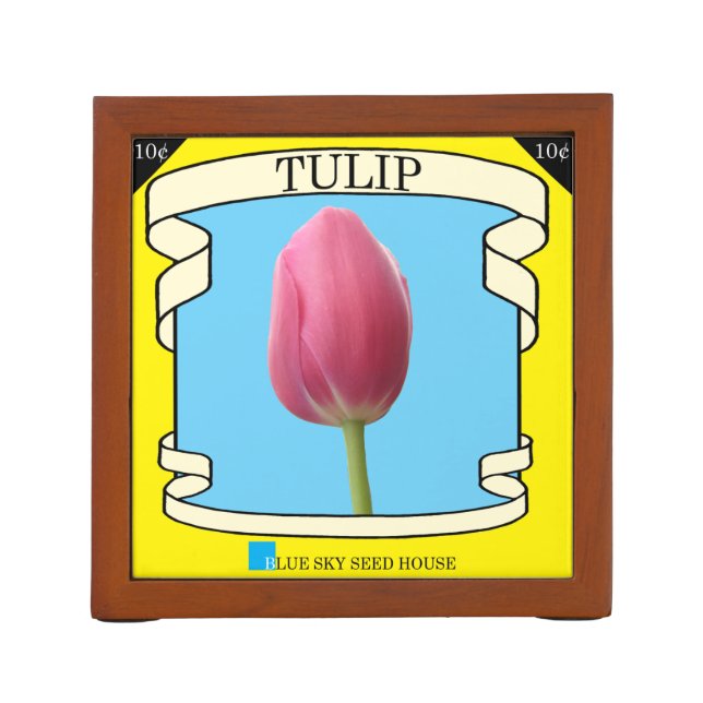 Tulip Seed Packet Pencil/Pen Holder (Back)
