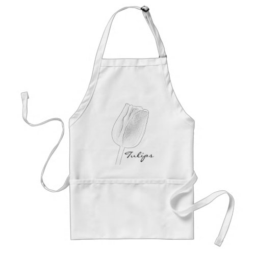 Tulip Sketch Adult Apron