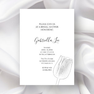 Tulip Sketch Spring Bridal Shower Invitation
