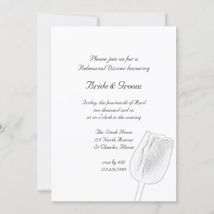 Tulip Sketch Wedding Rehearsal Dinner Invitation