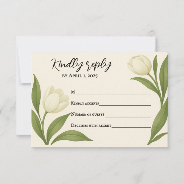 Tulip Sonata RSVP Card (Front)