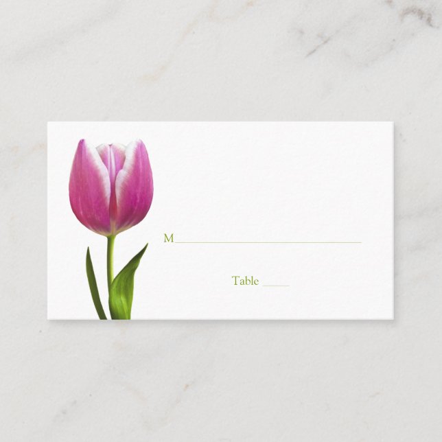 Tulip Special Occasion Place Card or Escort Card (Front)