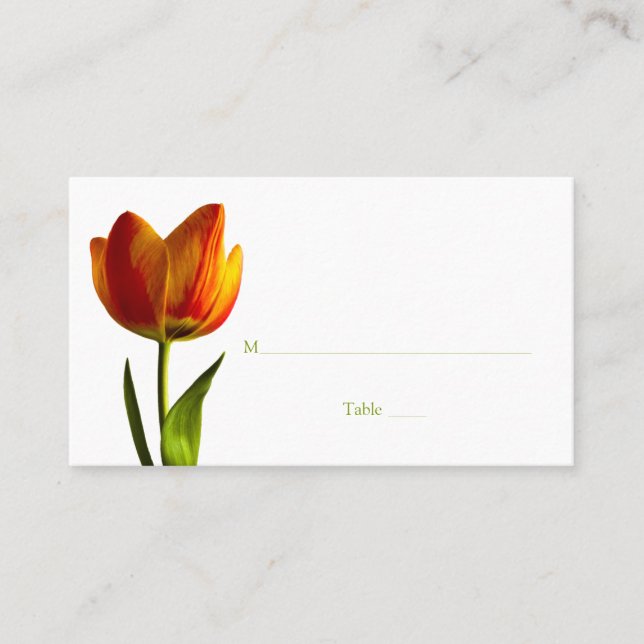 Tulip Special Occasion Place Card or Escort Card (Front)