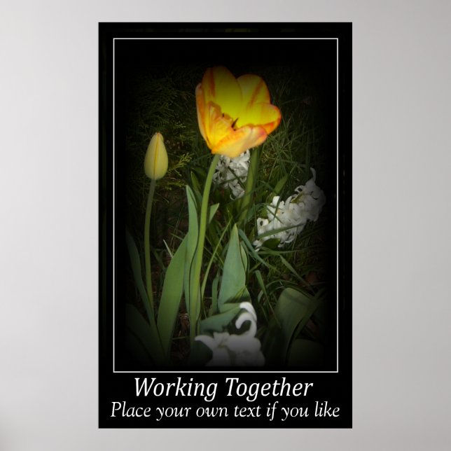 Tulip spring garden working together Motivation Poster (Front)