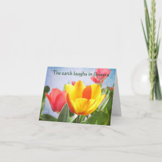 Tulip Spring Joy Earth Day Greeting Card