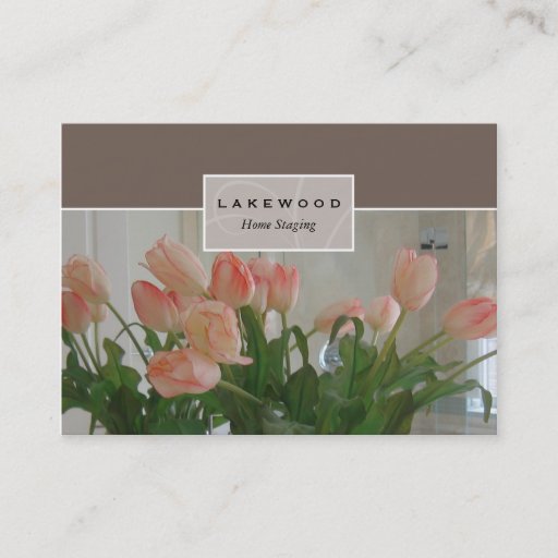 Customizable Tulip Staging / Stager Photo Business Card