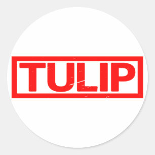 Tulip Stamp Classic Round Sticker