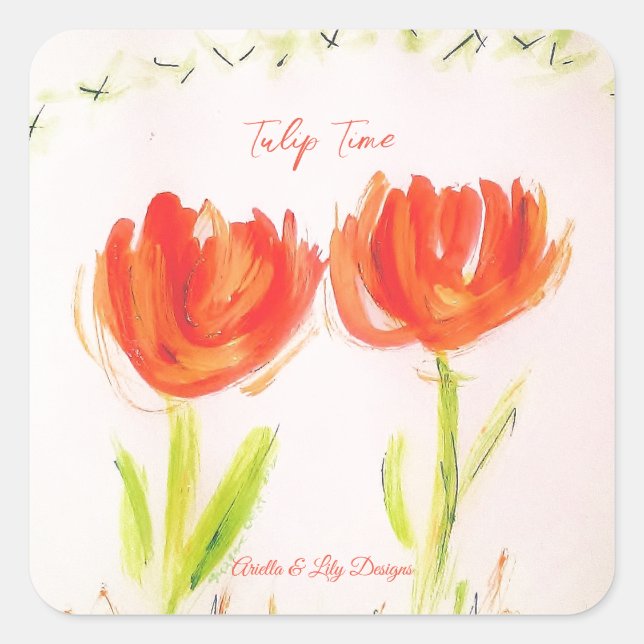 Tulip Sticker by Ariella & Lily Designs (Front)