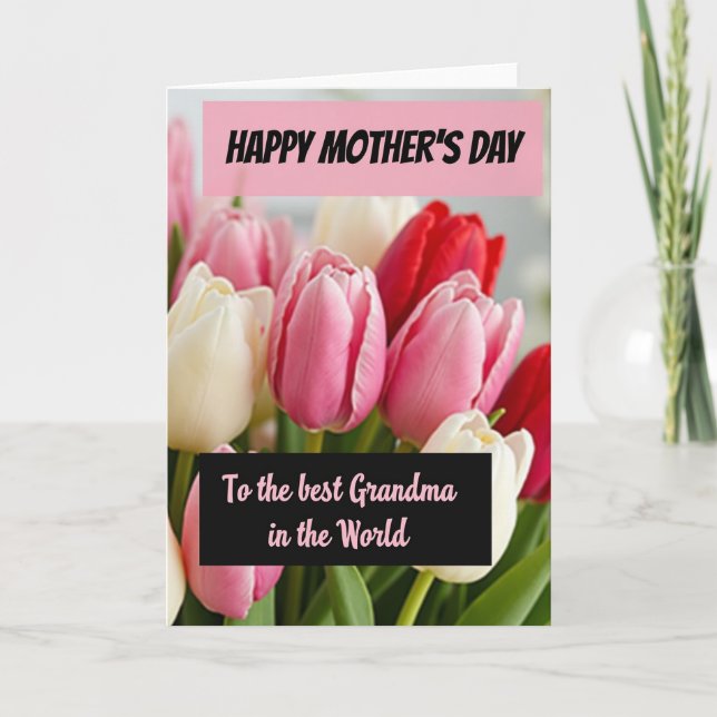 Tulip Sweet Mothers Day Card (Front)