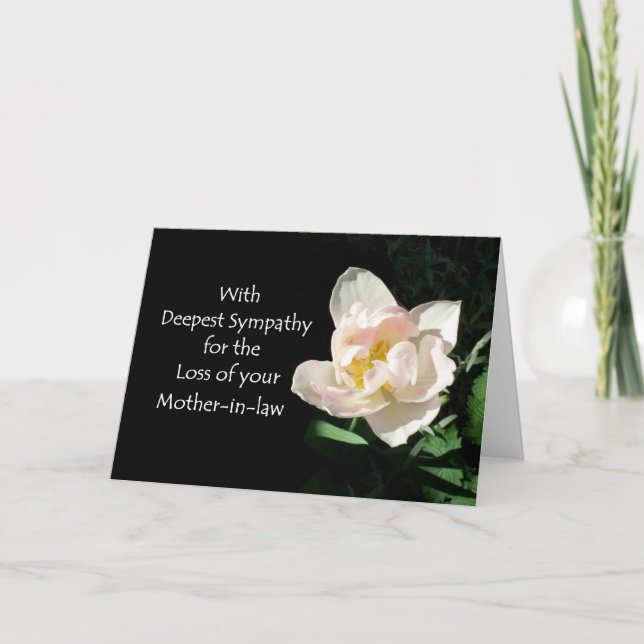 Tulip Sympathy Card - Loss of a Mother-in-law (Front)