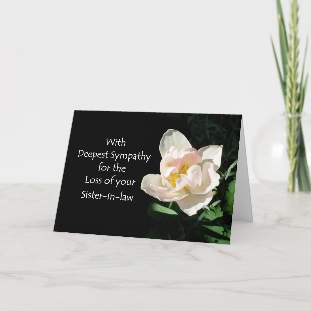 tulip-sympathy-card-loss-of-a-sister-in-law-zazzle