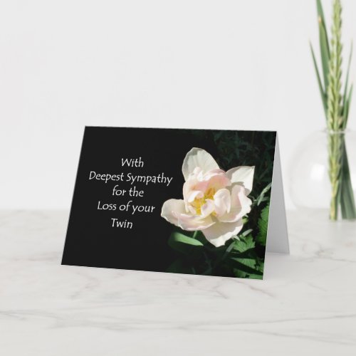 Tulip Sympathy Card _ Loss of a Twin