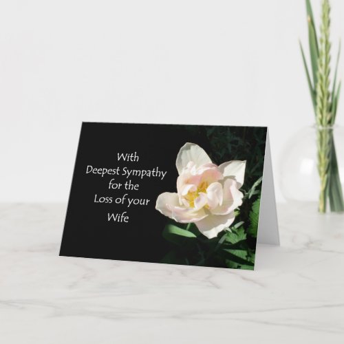 Tulip Sympathy Card _ Loss of a Wife