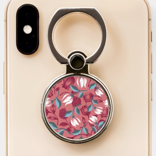 Tulip Symphony Floral Patterns Phone Ring Stand