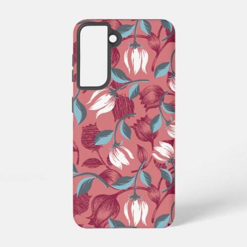 Tulip Symphony Floral Patterns Samsung Galaxy S21 Case